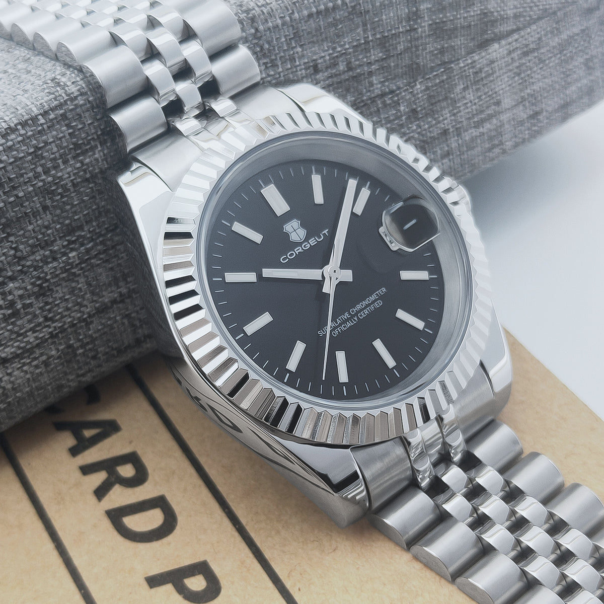 Corgeut date design Automatic Watches With Date 6002L