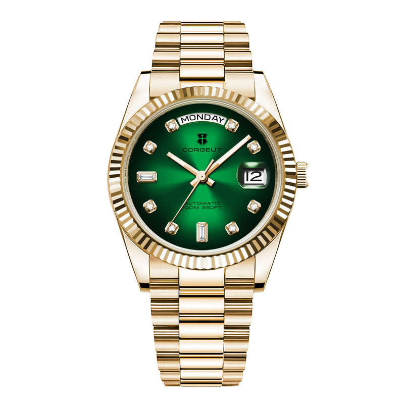 Corgeut day-date design Automatic Watches With Date 6002L