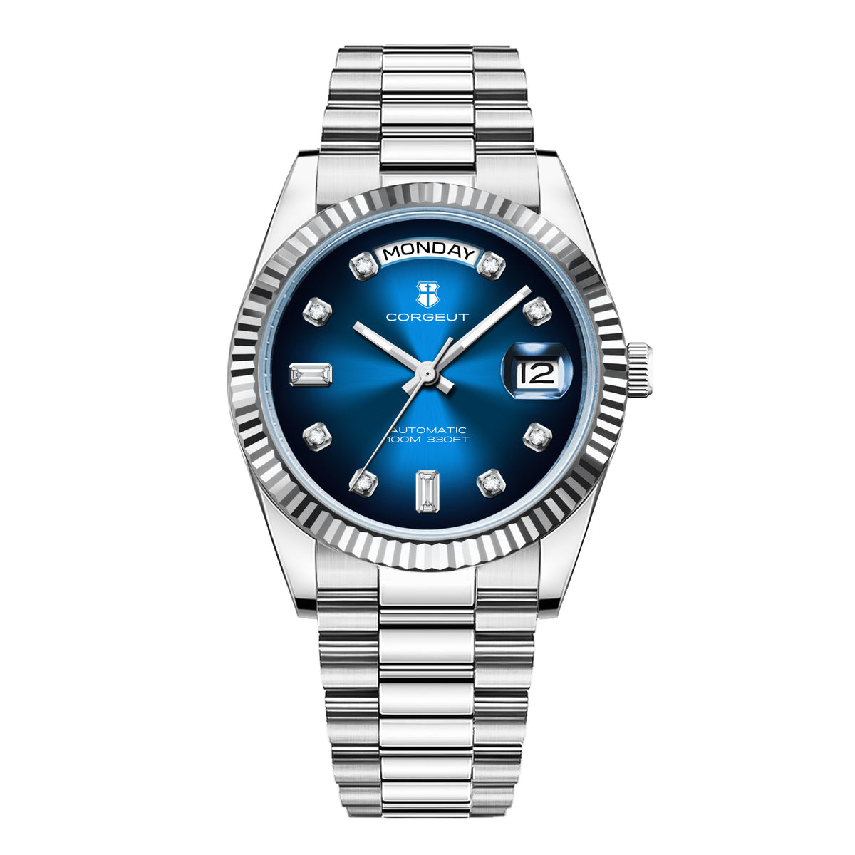 Corgeut day-date design Automatic Watches With Date 6002L