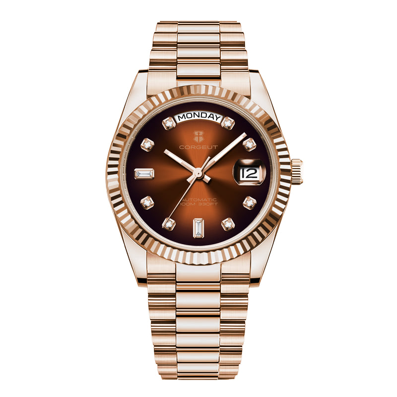 Corgeut day-date design Automatic Watches With Date 6002L