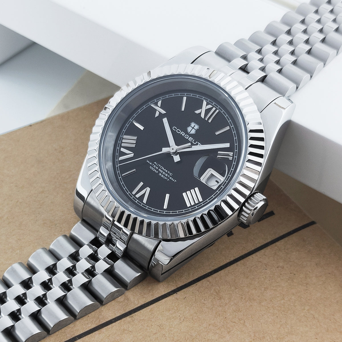 Corgeut date design Automatic Watches With Date 6002