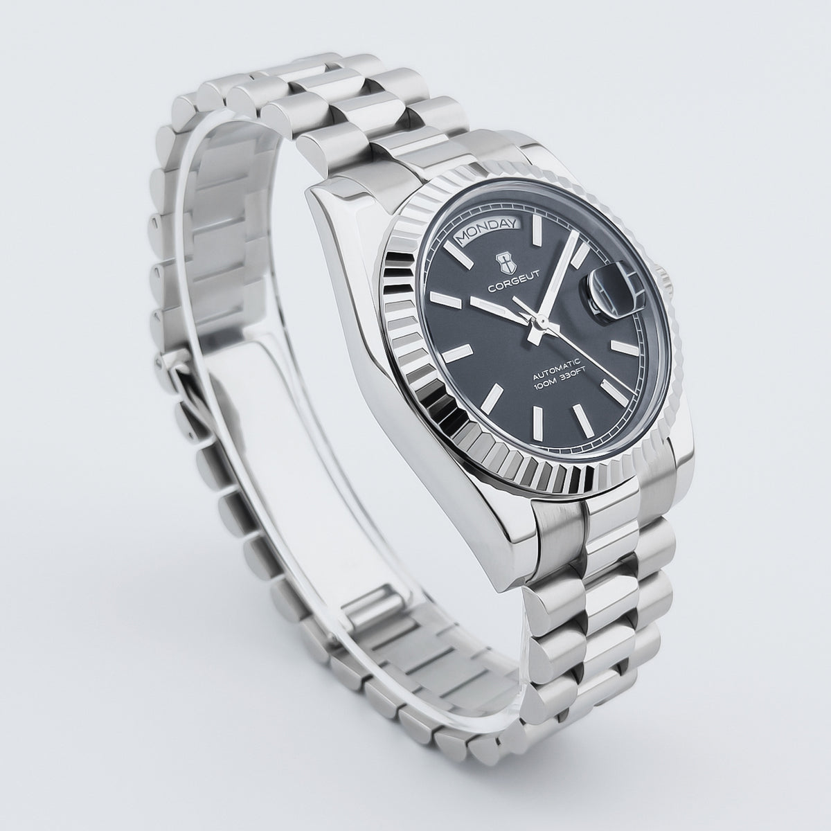 Corgeut day-date design Automatic Watches With Date 6002