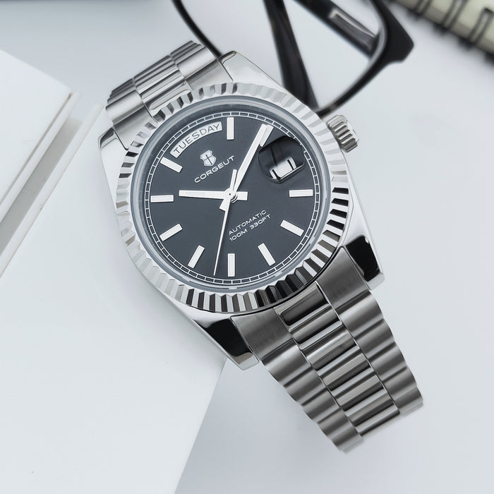 Corgeut day-date design Automatic Watches With Date 6002L