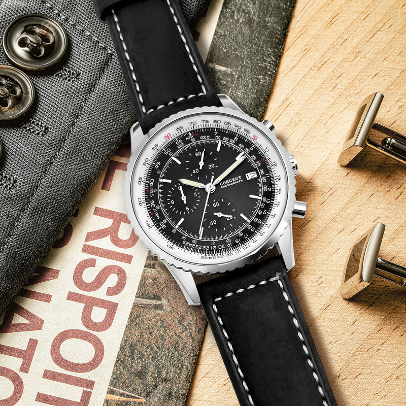 Corgeut Aviation Series Automatic Watches With Date 9001