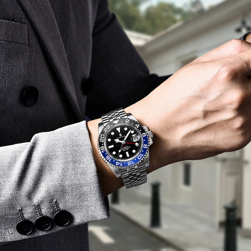 Corgeut Greenwich Series GMT Automatic Watches With Date 6001