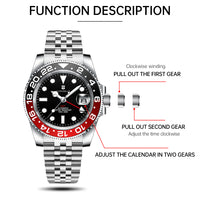 Corgeut Greenwich Series GMT Automatic Watches With Date 6001