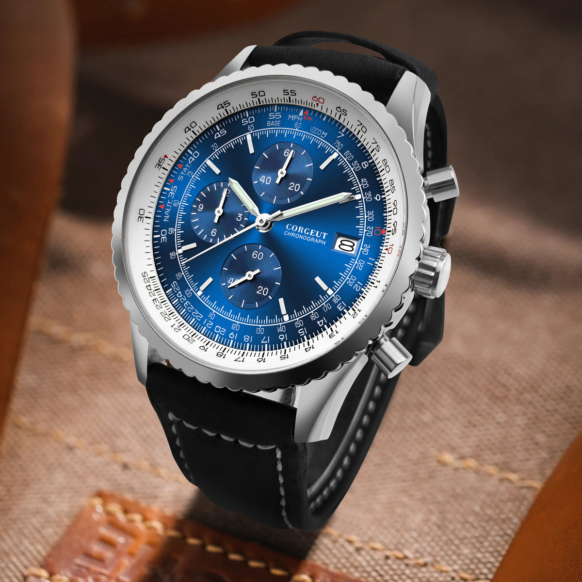 Corgeut Aviation Series Automatic Watches With Date 9001