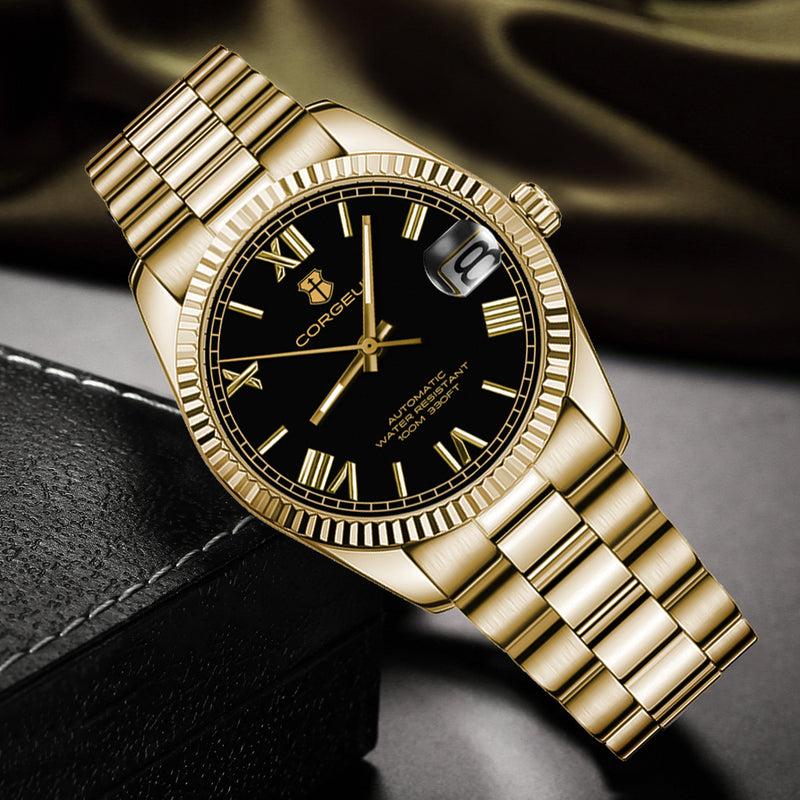Corgeut date design Automatic Watches With Date 6002