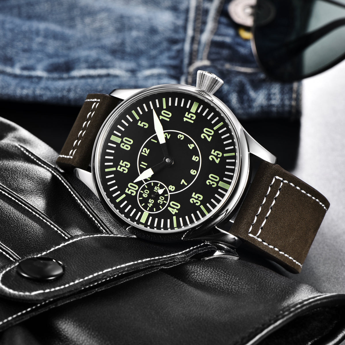Corgeut Pliot Design Series Automatic Watches With Date 6023