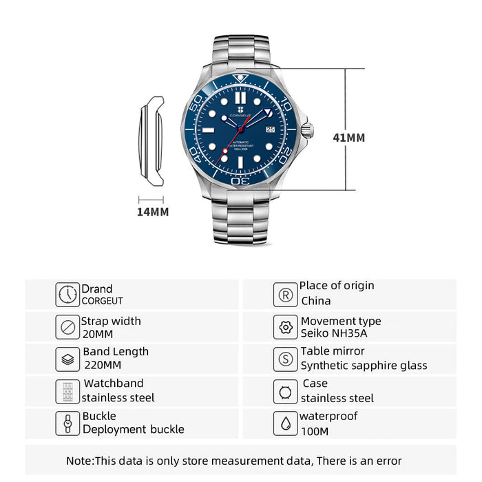 Corgeut Seahorse design Automatic Watches 6008