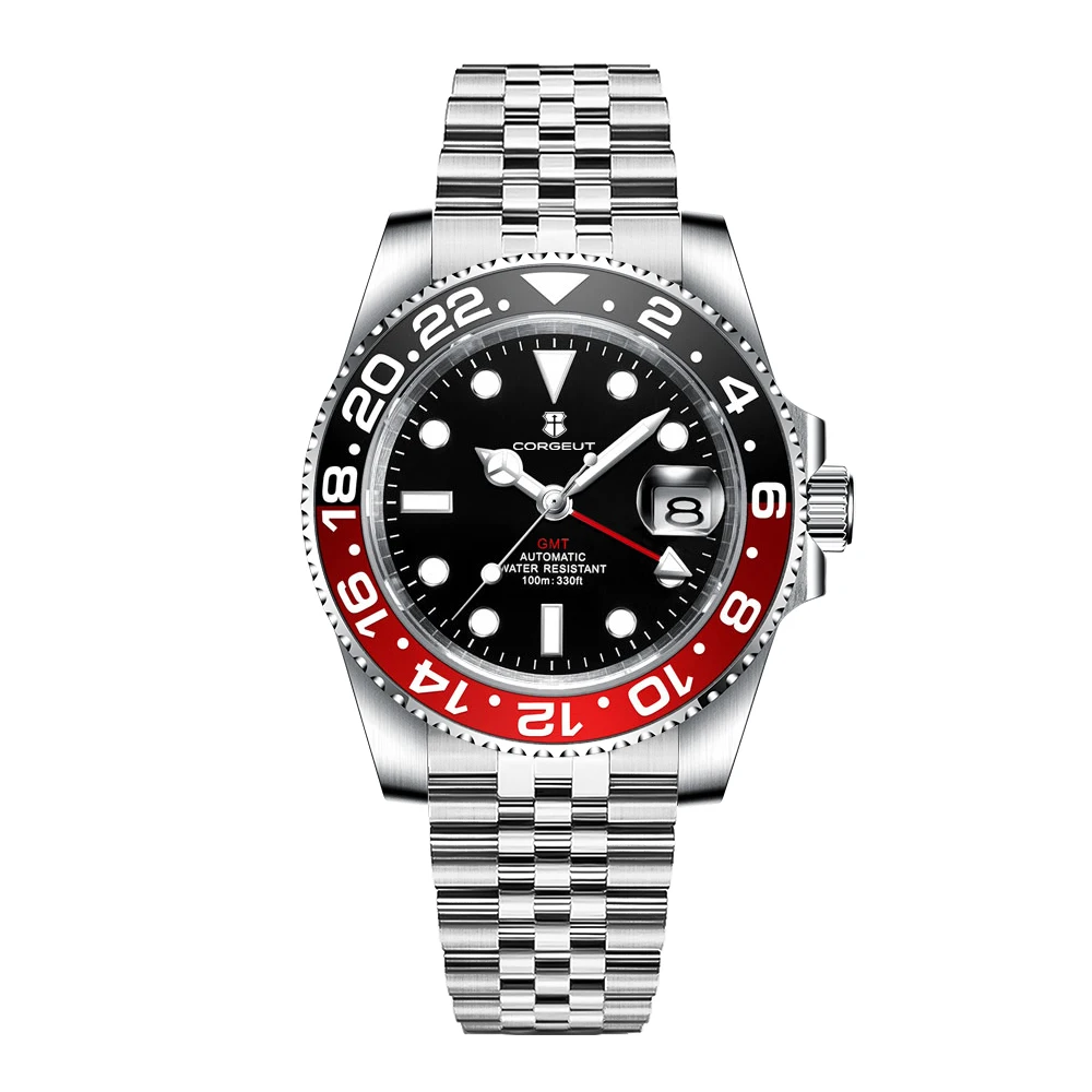 Corgeut Greenwich Series GMT Automatic Watches With Date 6001