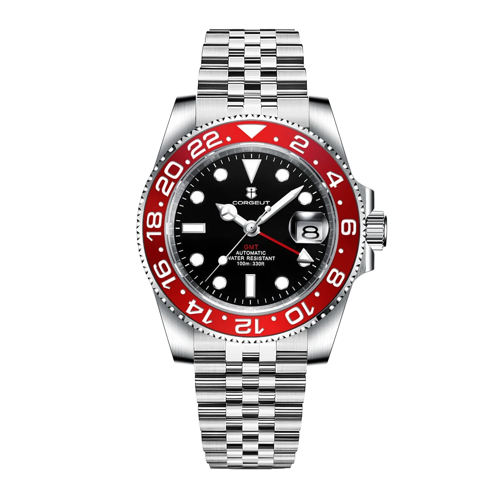 Corgeut Greenwich Series GMT Automatic Watches With Date 6001