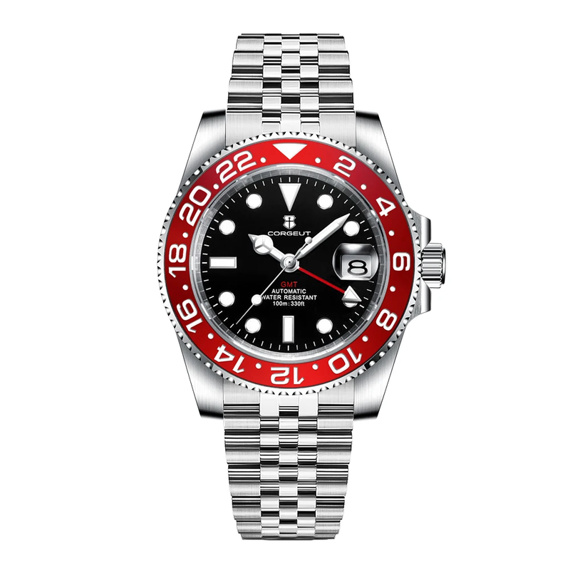 Corgeut Greenwich Series GMT Automatic Watches With Date 6001