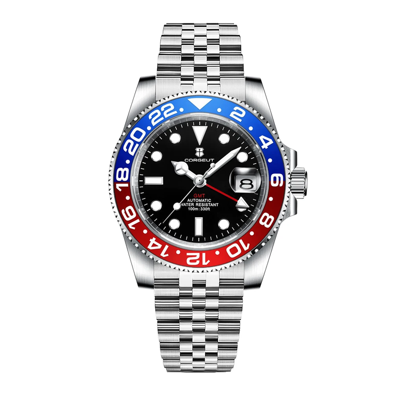 Corgeut Greenwich Series GMT Automatic Watches With Date 6001