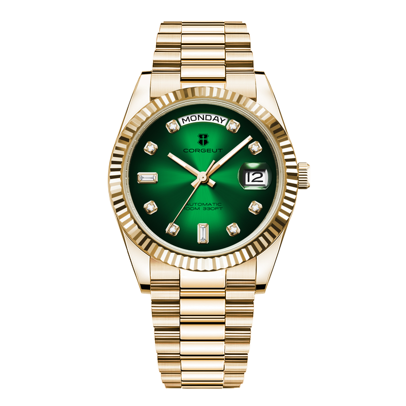 Corgeut day-date design Automatic Watches With Date 6002