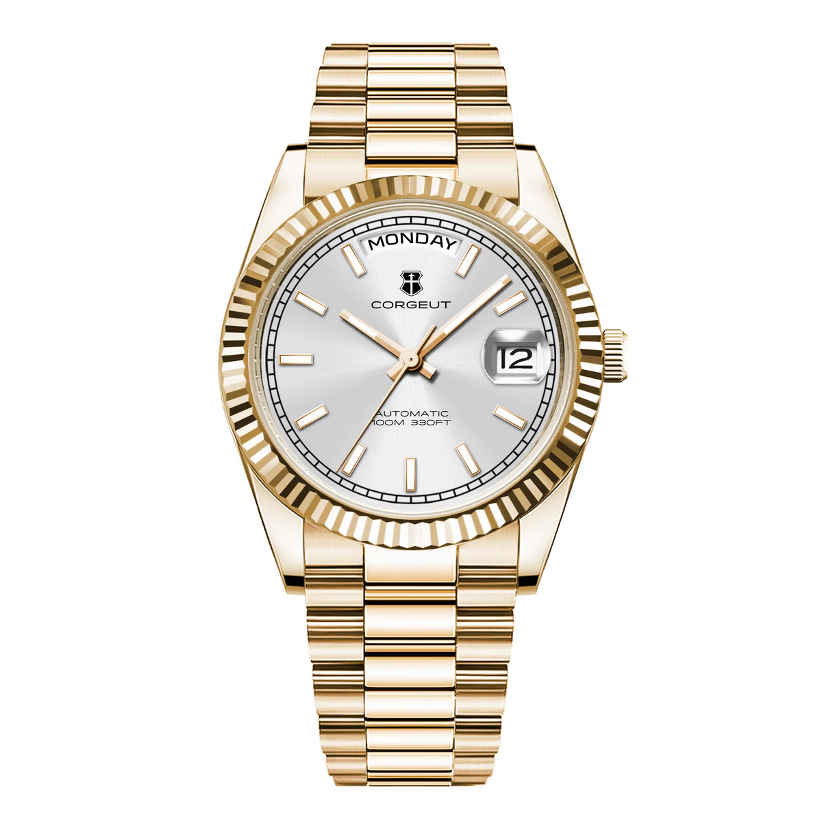 Corgeut day-date design Automatic Watches With Date 6002