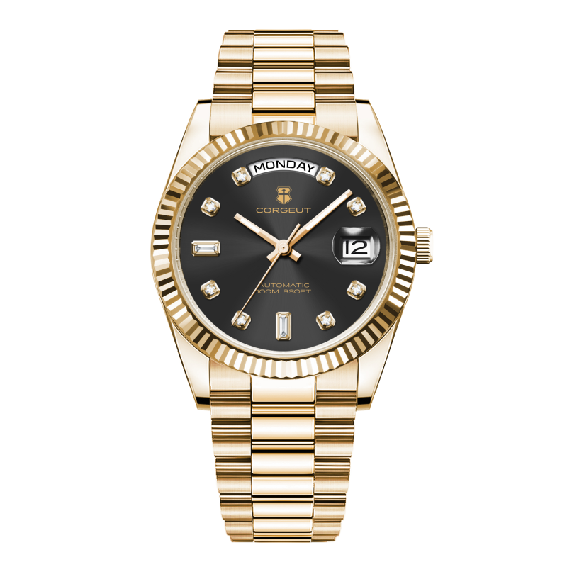 Corgeut day-date design Automatic Watches With Date 6002L