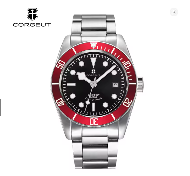 Corgeut Red Bay design Automatic Watches 6009